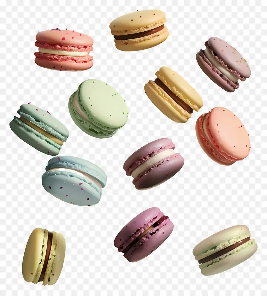 Macarrão，Macarons Coloridos PNG