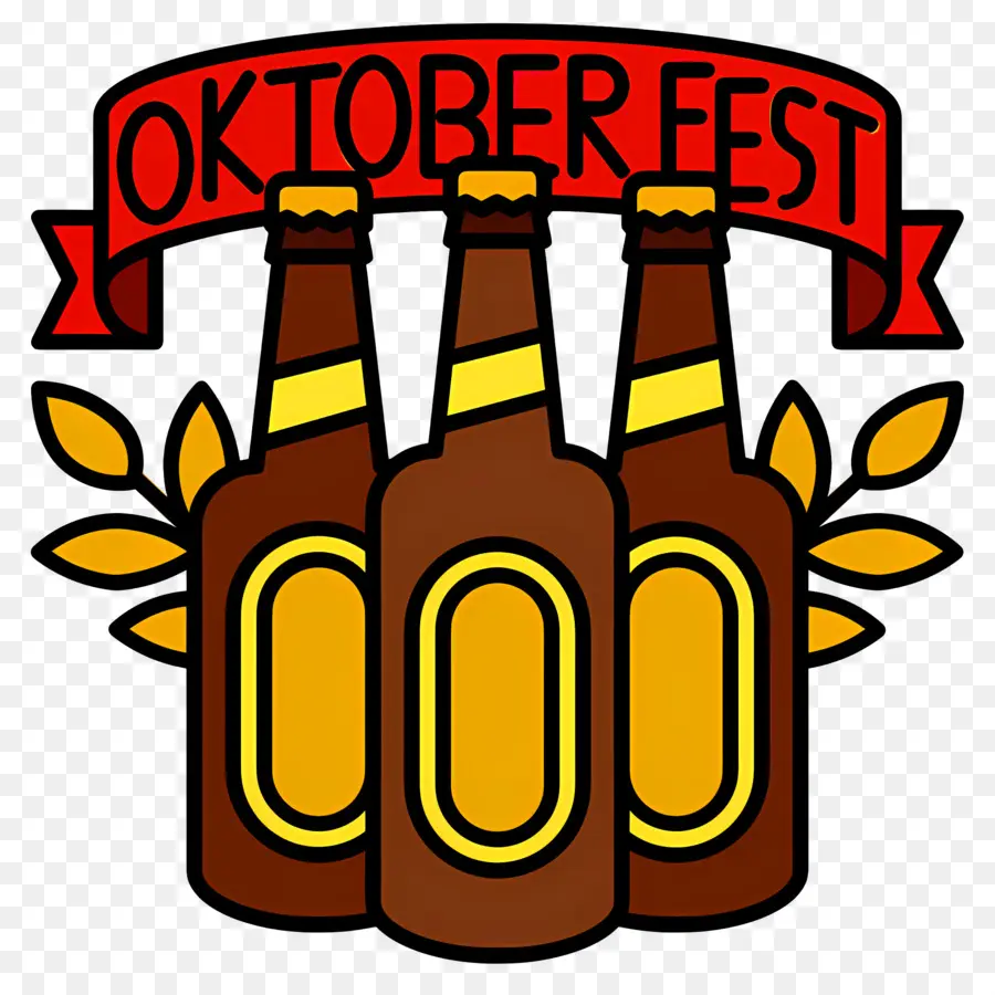 Oktoberfest，Garrafas De Cerveja PNG