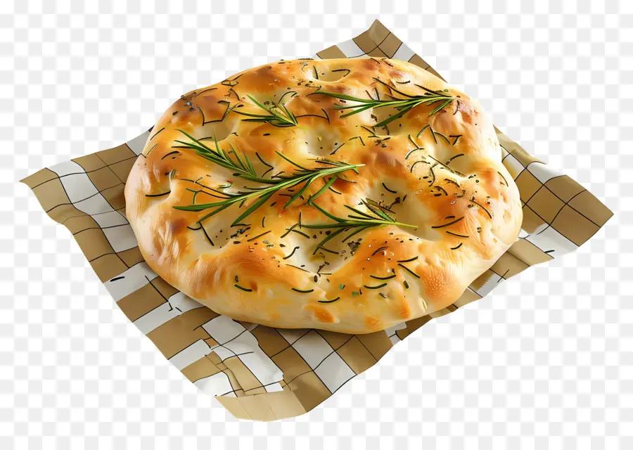 Pão Focaccia，Alecrim PNG