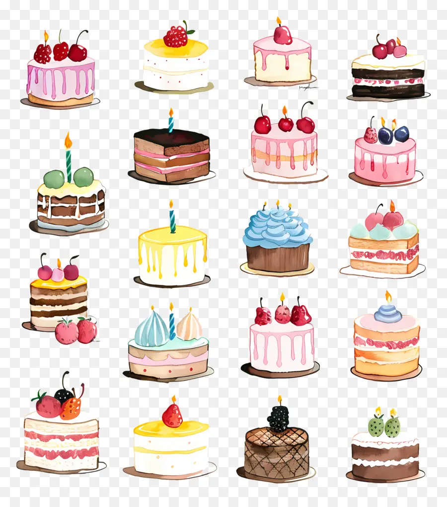 Fundo De Aniversário，Bolos PNG