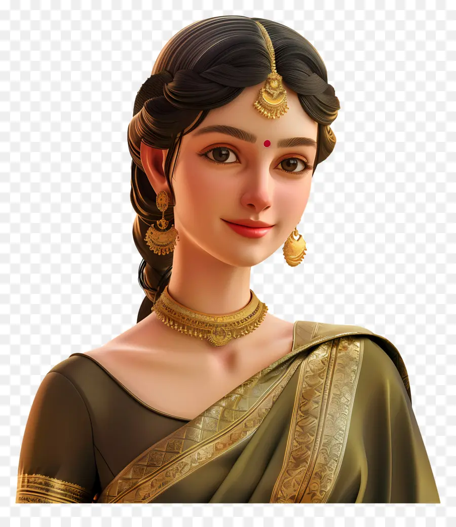 Mulher Em Saree，Mulher Elegante PNG