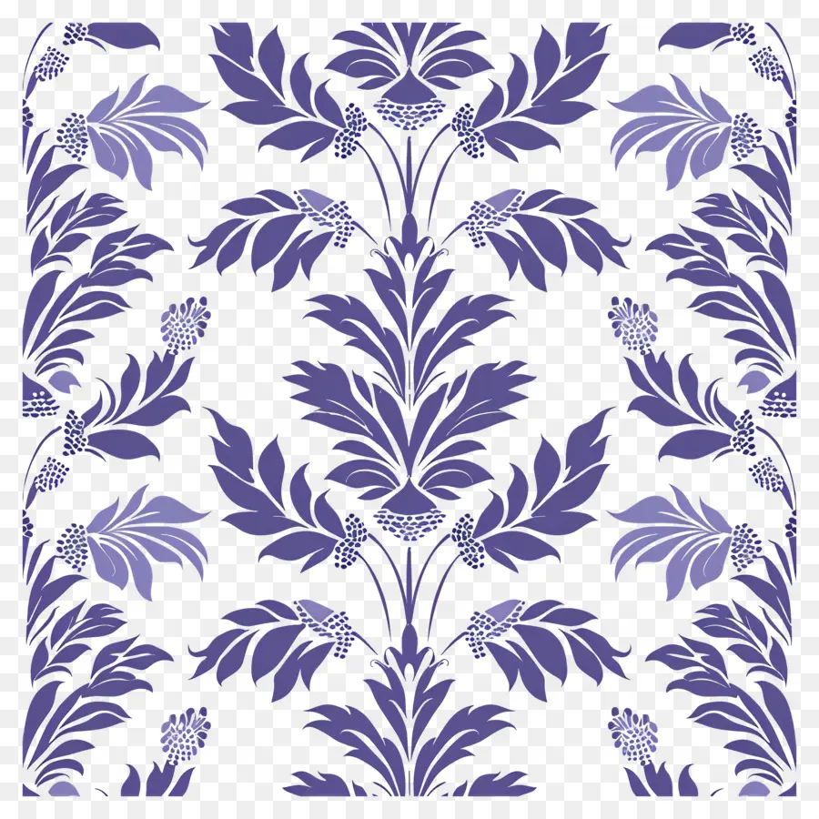 Fundo Roxo，Padrão Floral PNG