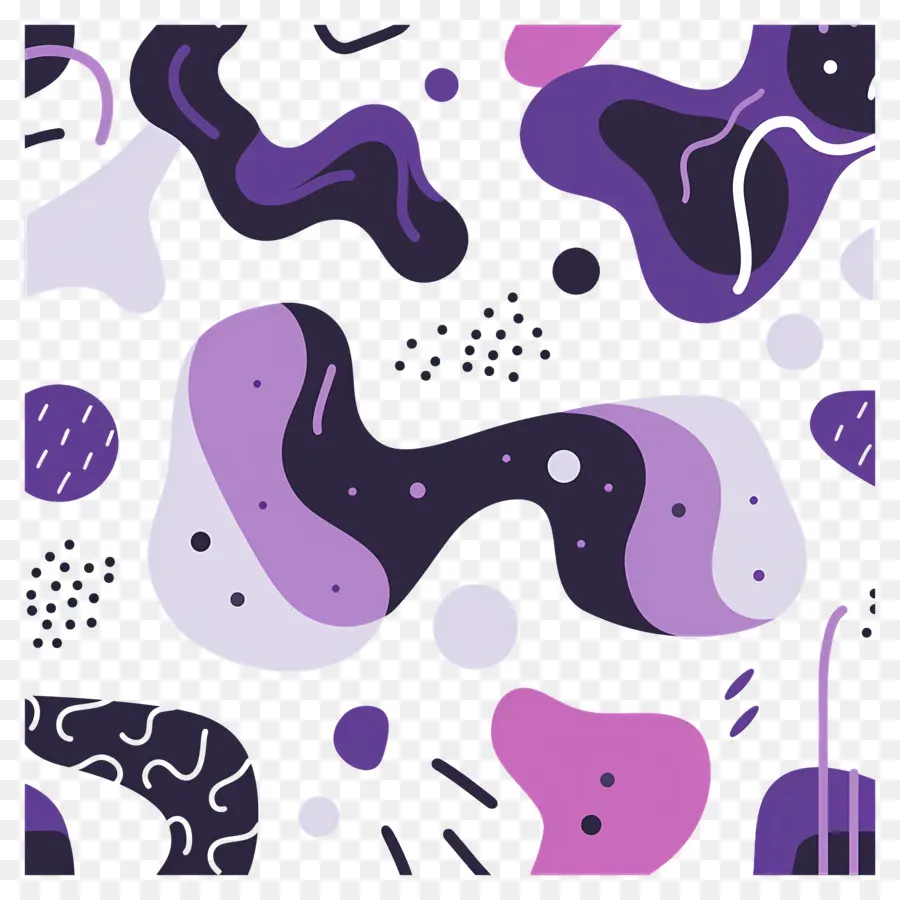 Fundo Roxo，Formas Abstratas PNG