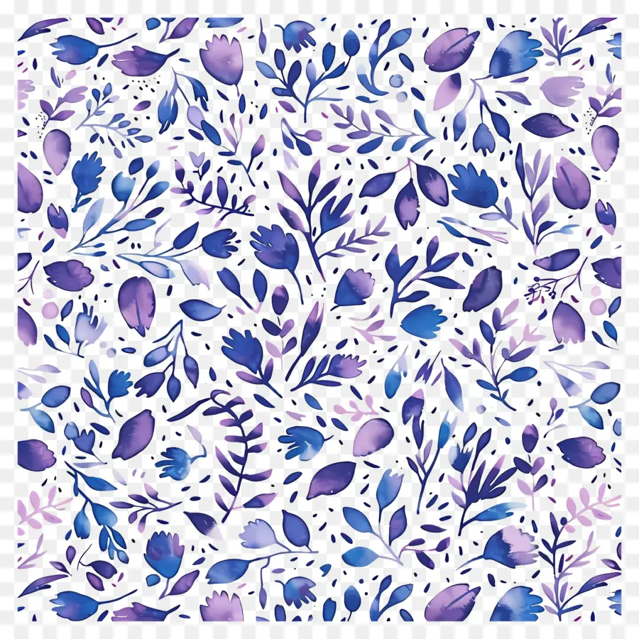 Fundo Roxo，Padrão Floral PNG