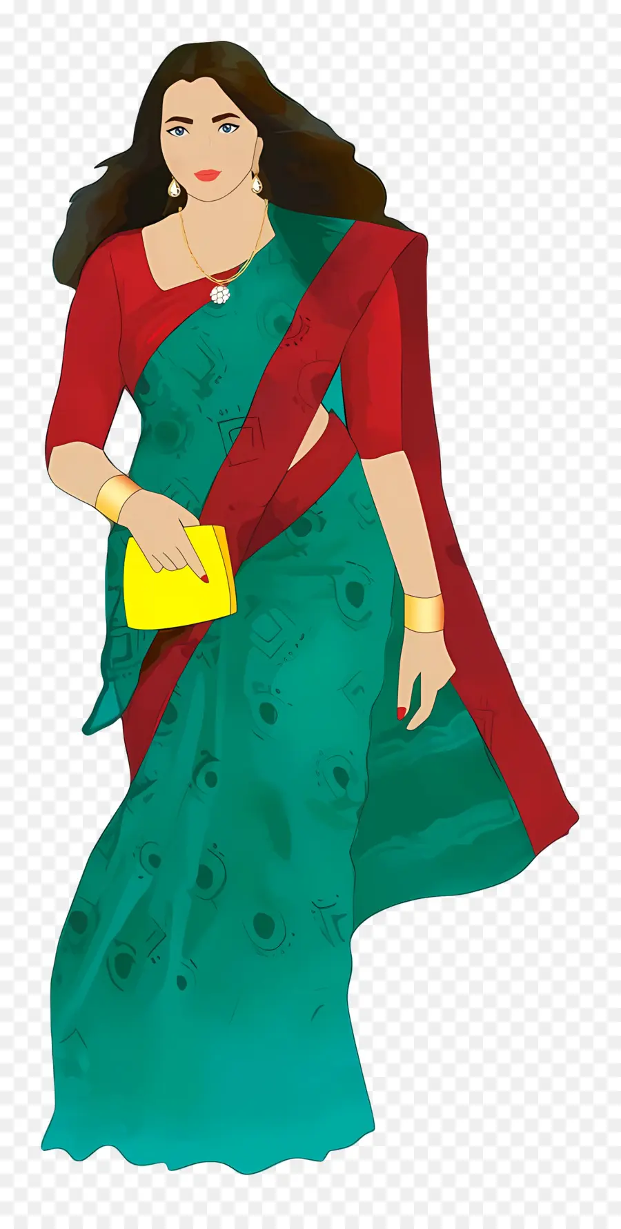 Saree，Mulher Em Saree PNG