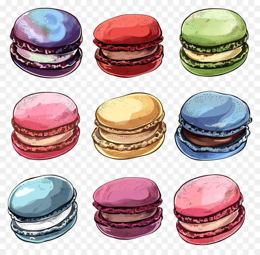 Macarrão，Macarons PNG