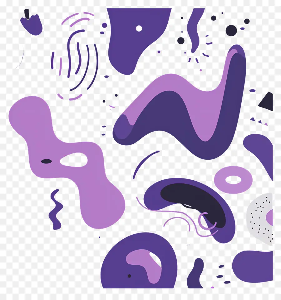 Fundo Roxo，Formas Abstratas PNG