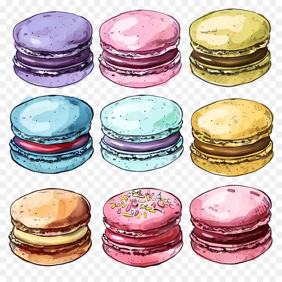 Macarrão，Macarons PNG