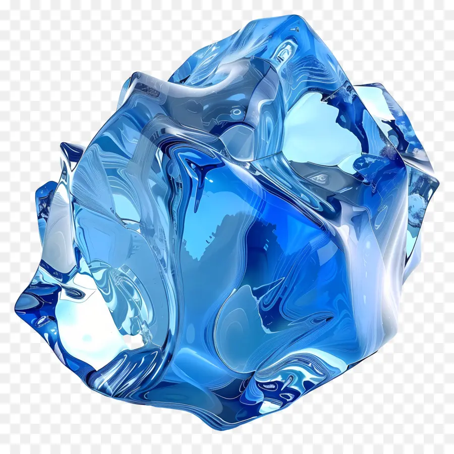 Gelo Azul，Cubo De Gelo PNG