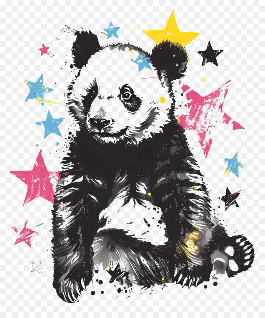 Panda，Panda Colorido PNG