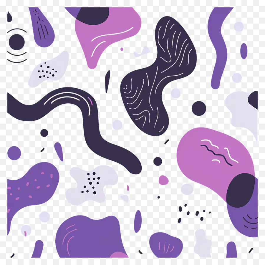 Fundo Roxo，Formas Abstratas PNG