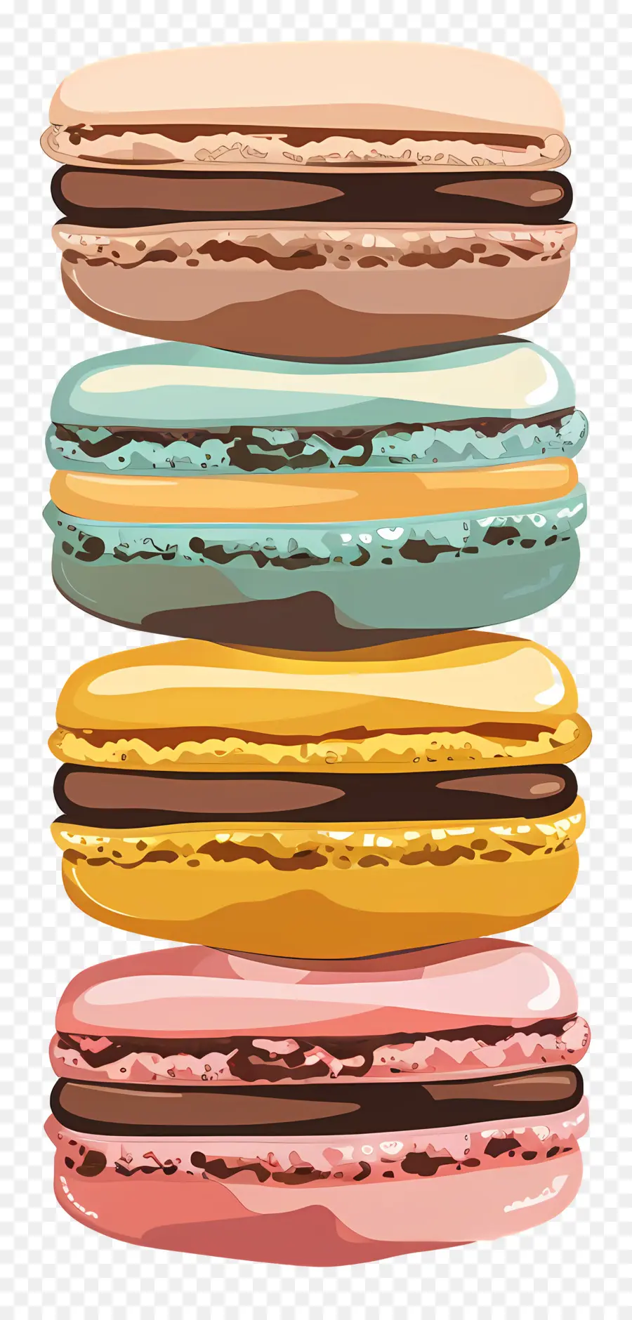 Macarrão，Macarons Coloridos PNG