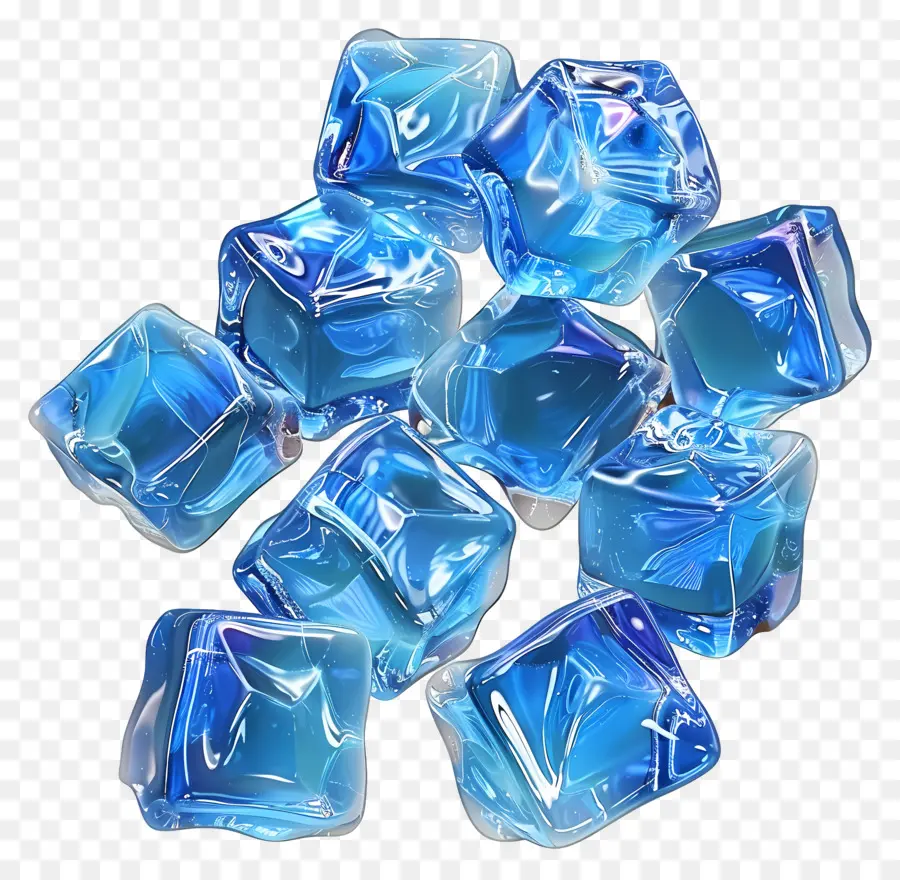 Gelo Azul，Cubos De Gelo Azuis PNG