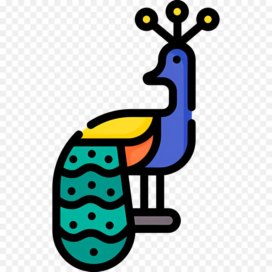 Pavão，Colorido PNG