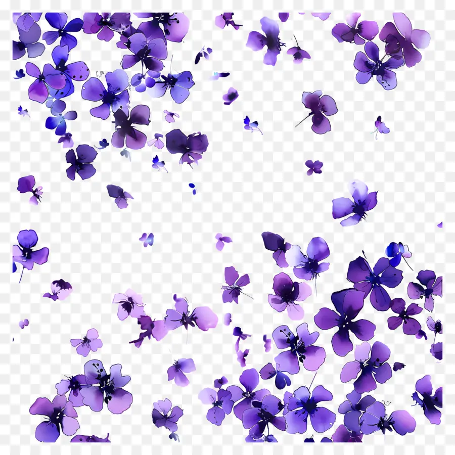 Fundo Roxo，Flores Roxas PNG