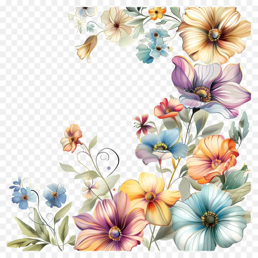 Fundo De Flor，Flores PNG