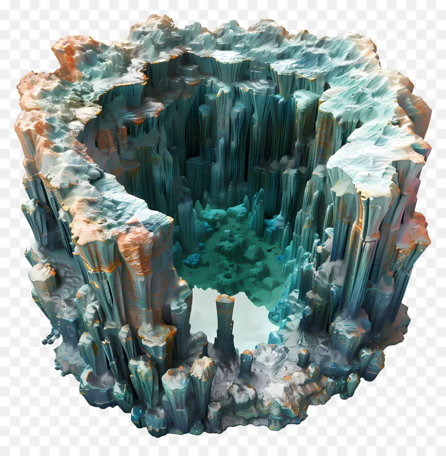 Estalactite Da Caverna，Cidade De Gelo PNG