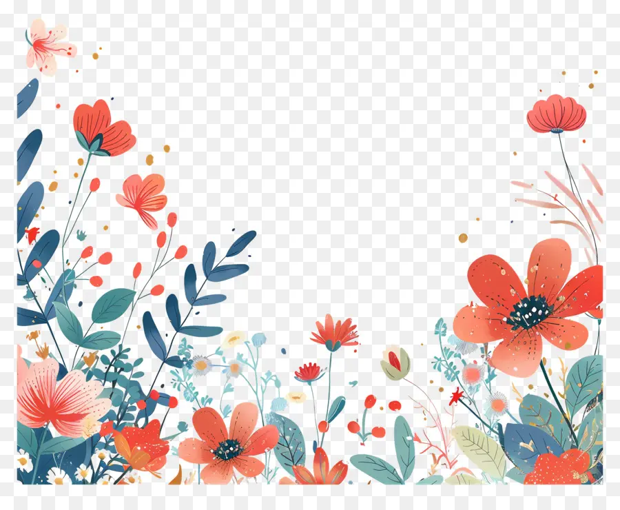 Fundo De Flor，Flores Coloridas PNG