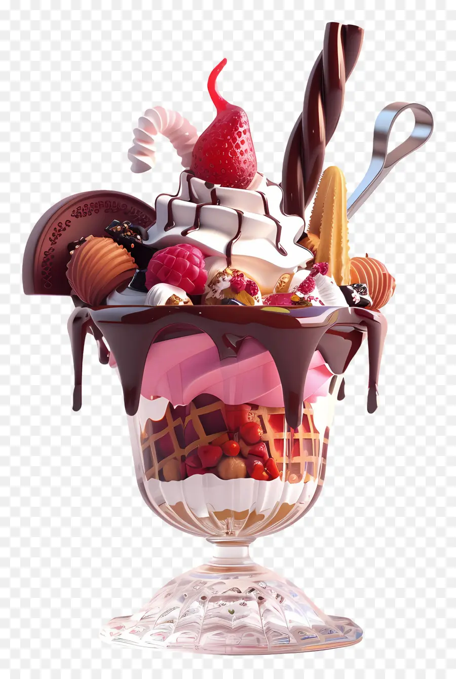 Sundae De Sorvete，Sobremesa PNG