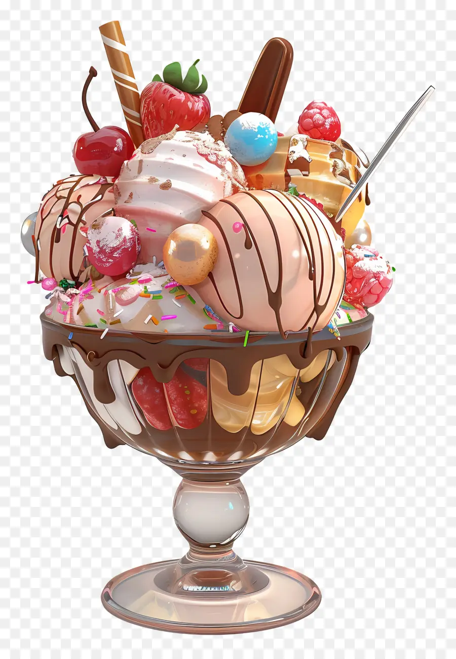 Sundae De Sorvete，Sobremesa PNG