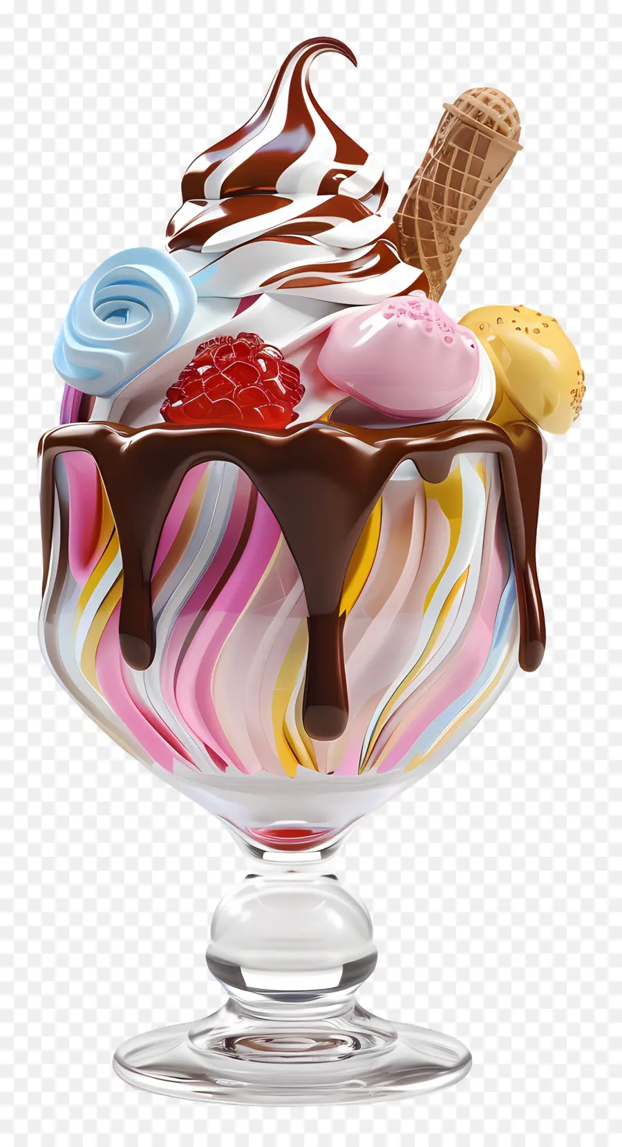 Sundae De Sorvete，Sobremesa PNG