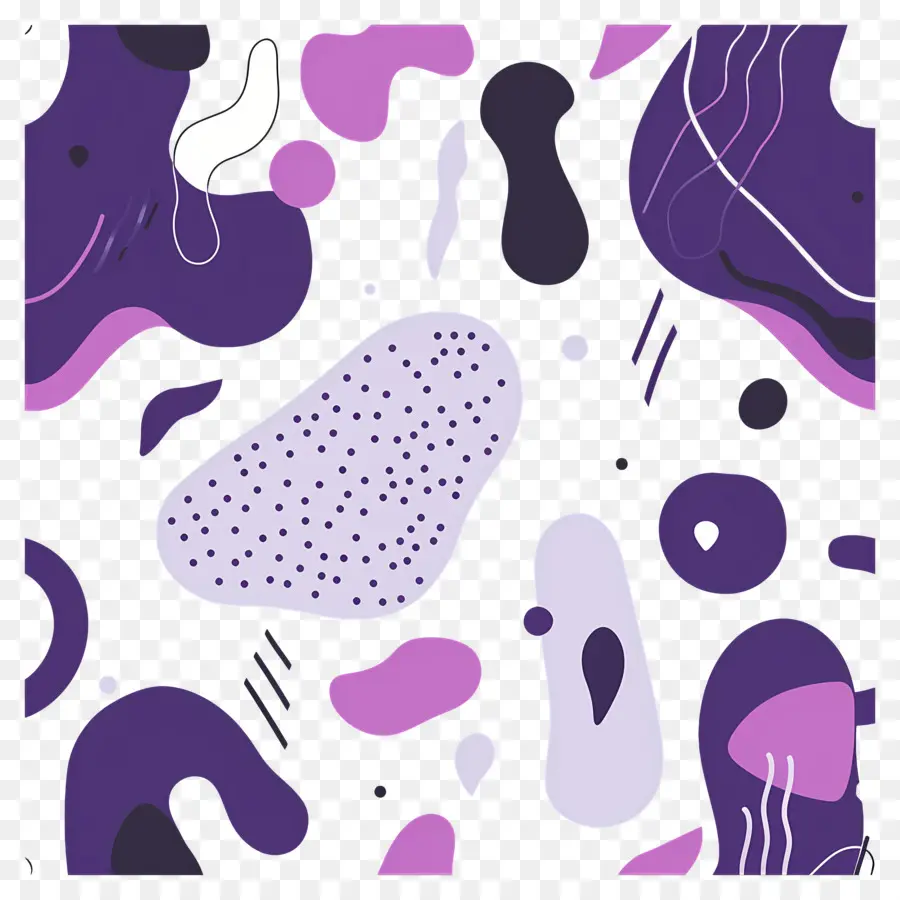 Fundo Roxo，Formas Abstratas PNG