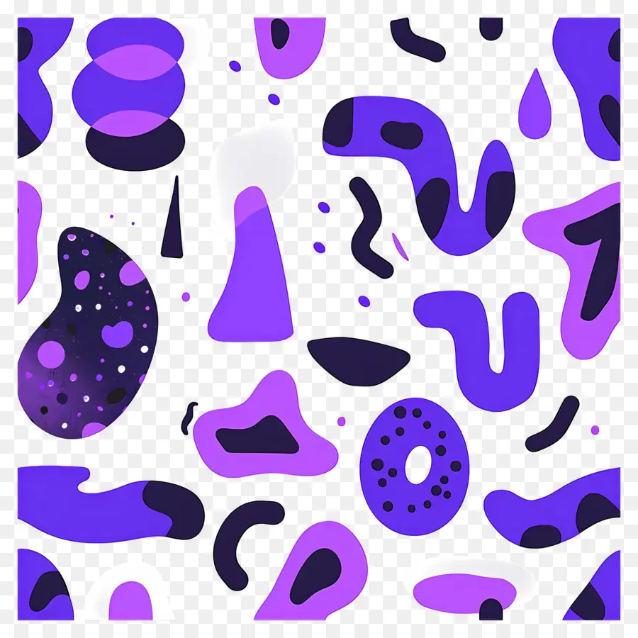 Fundo Roxo，Formas Abstratas PNG