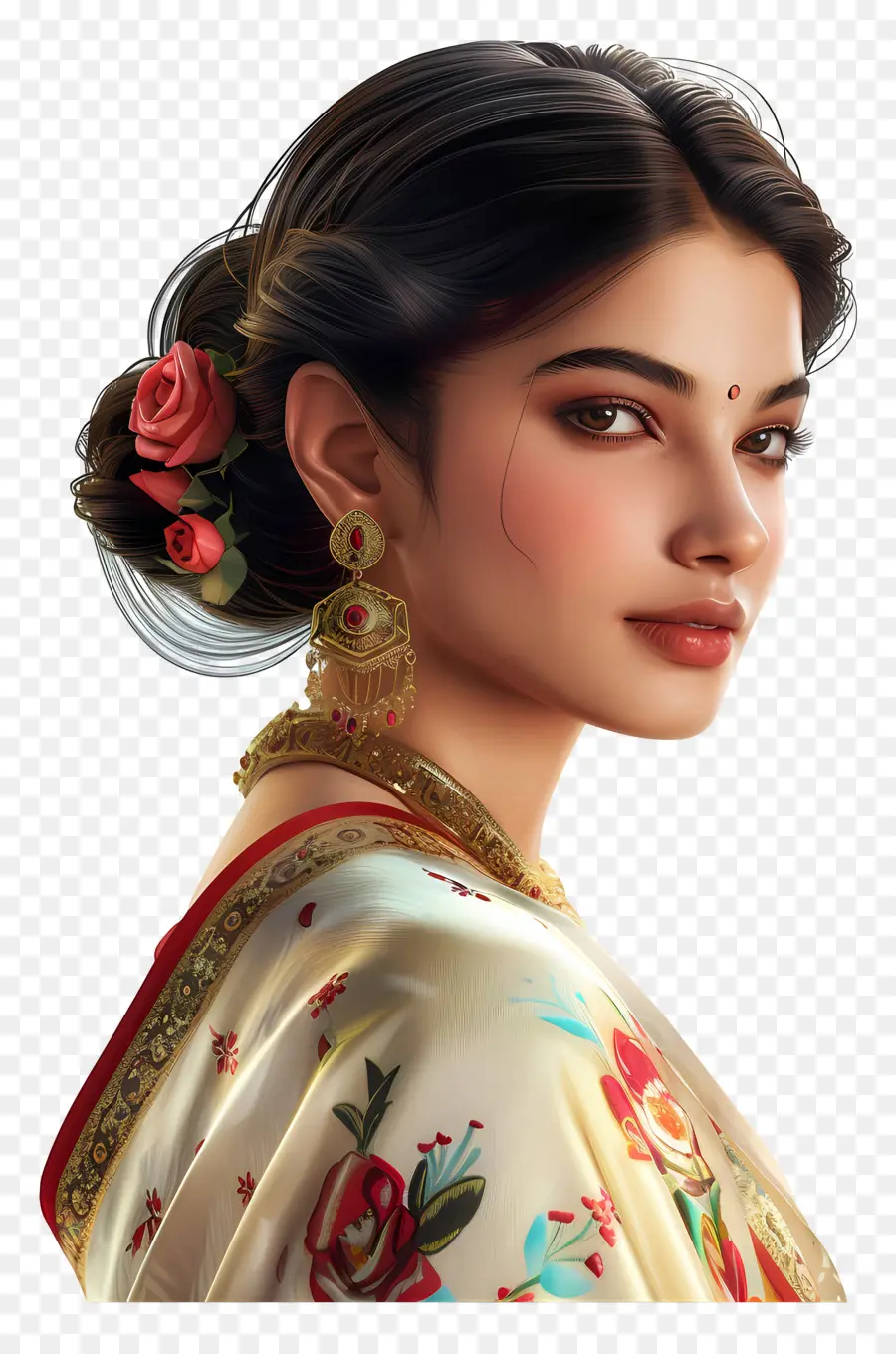 Mulher Em Saree，Mulher Elegante PNG