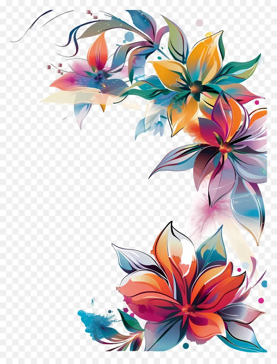 Fundo De Flor，Canto Floral PNG