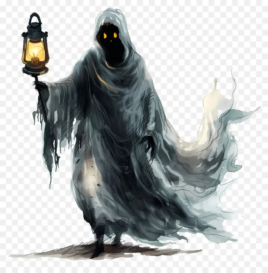 Lanterna Fantasma，Fantasma Com Lanterna PNG