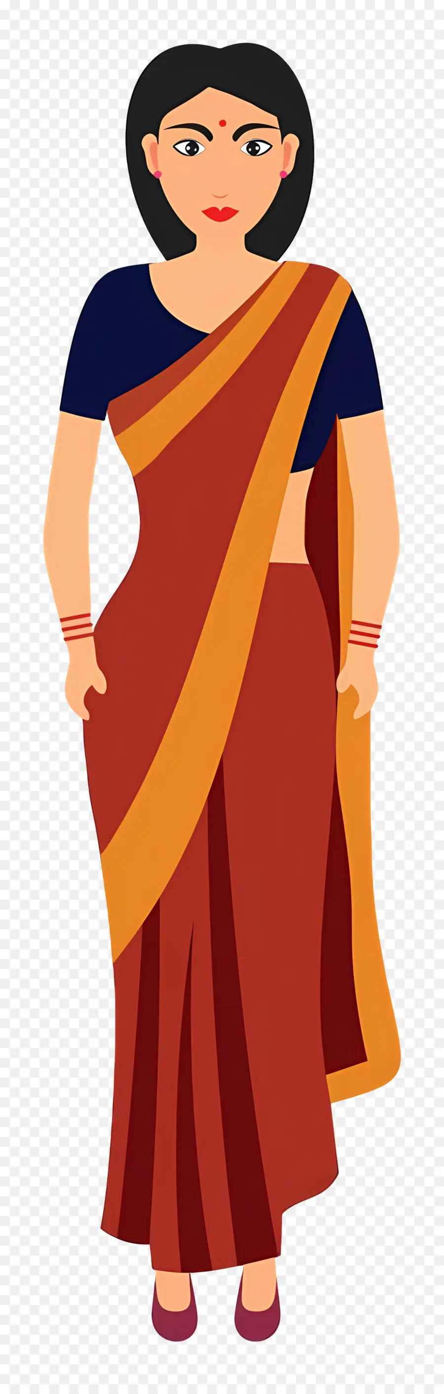 Saree，Mulher Em Sari Tradicional PNG