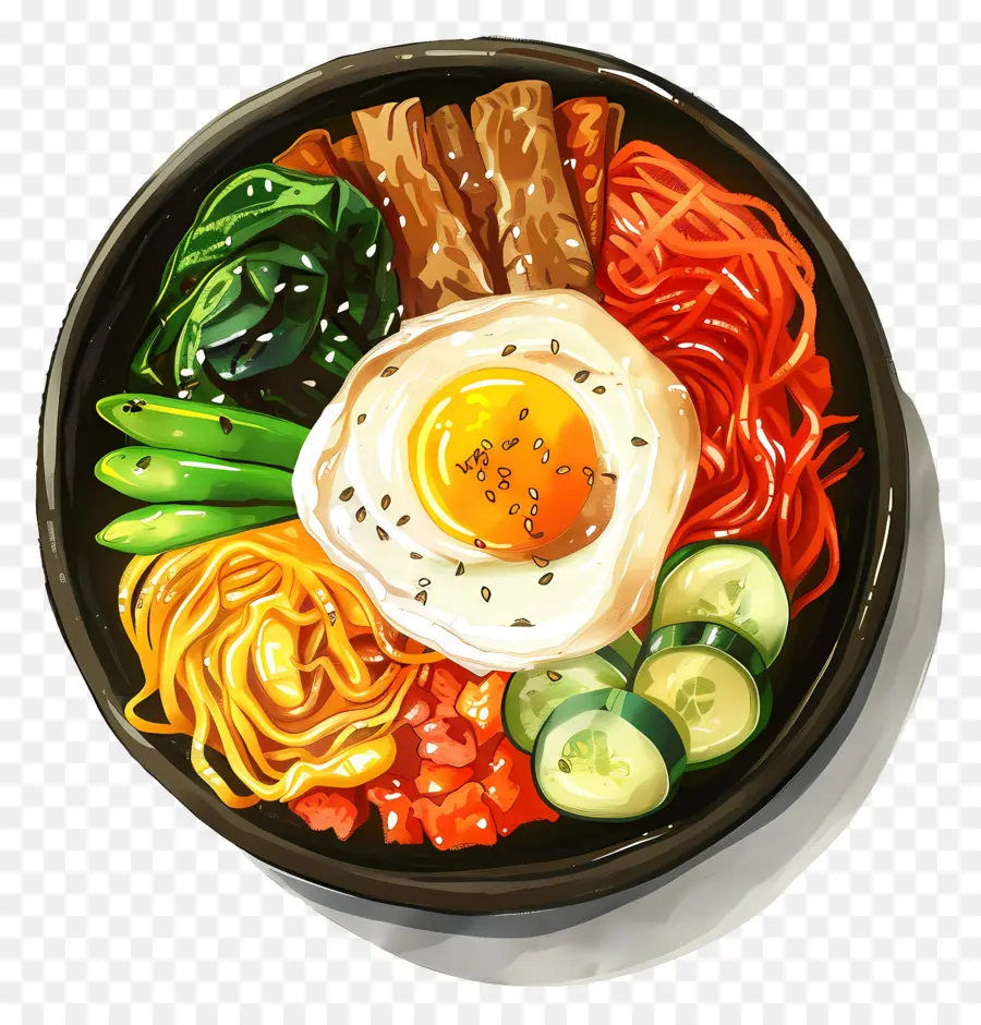 Refeição Coreana，Bibimbap PNG