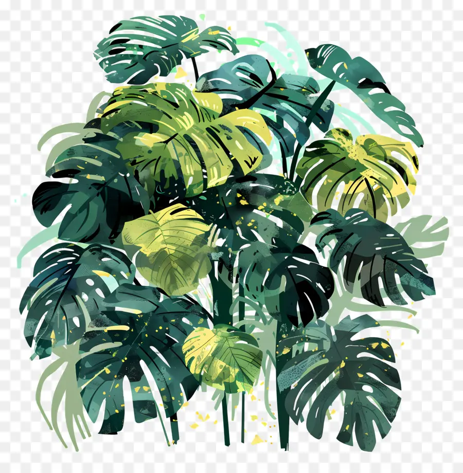 Bando De Folhas，Folhas Tropicais PNG