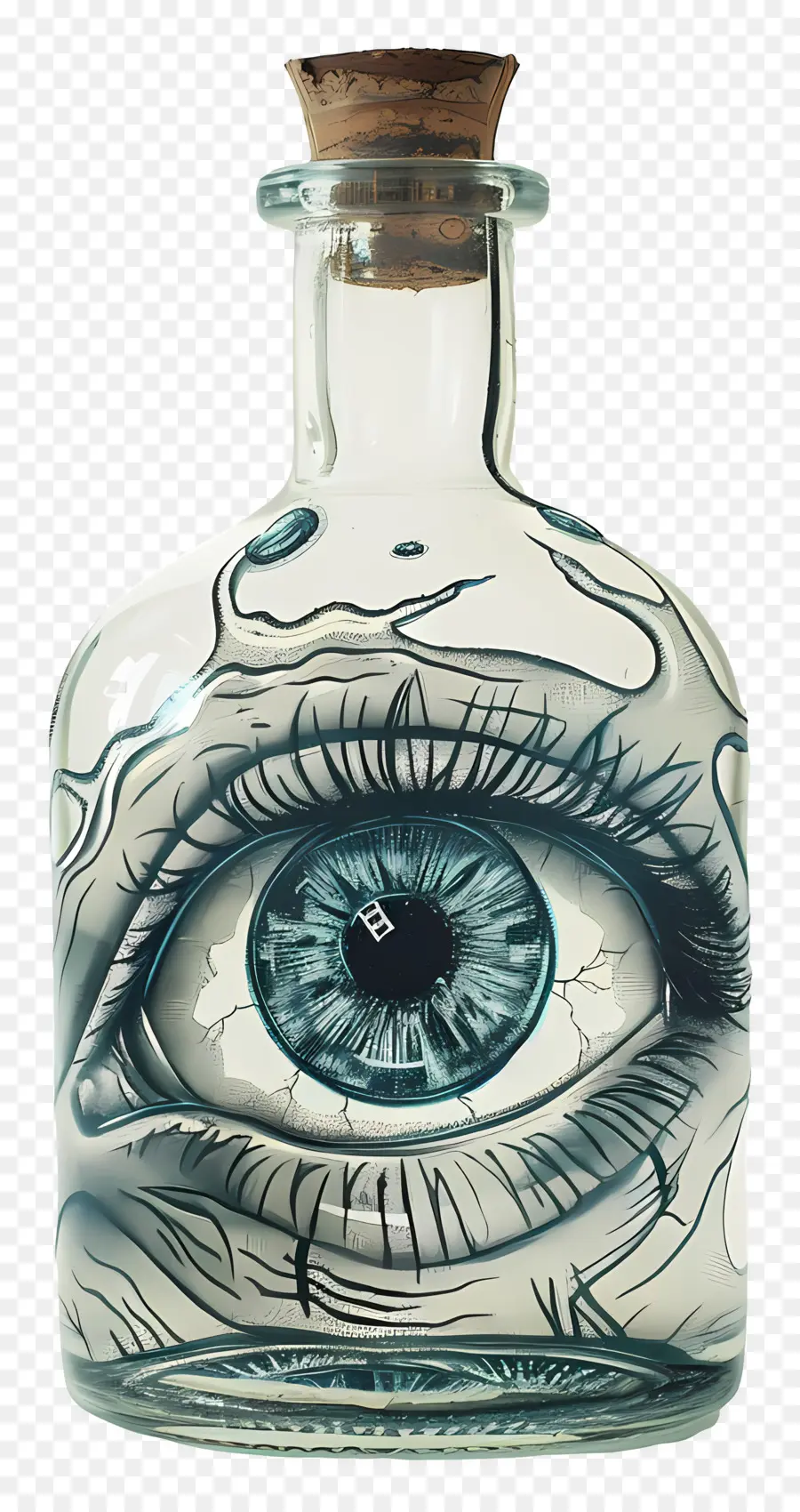 Olhos Em Garrafa De Vidro，Olhos Na Garrafa PNG