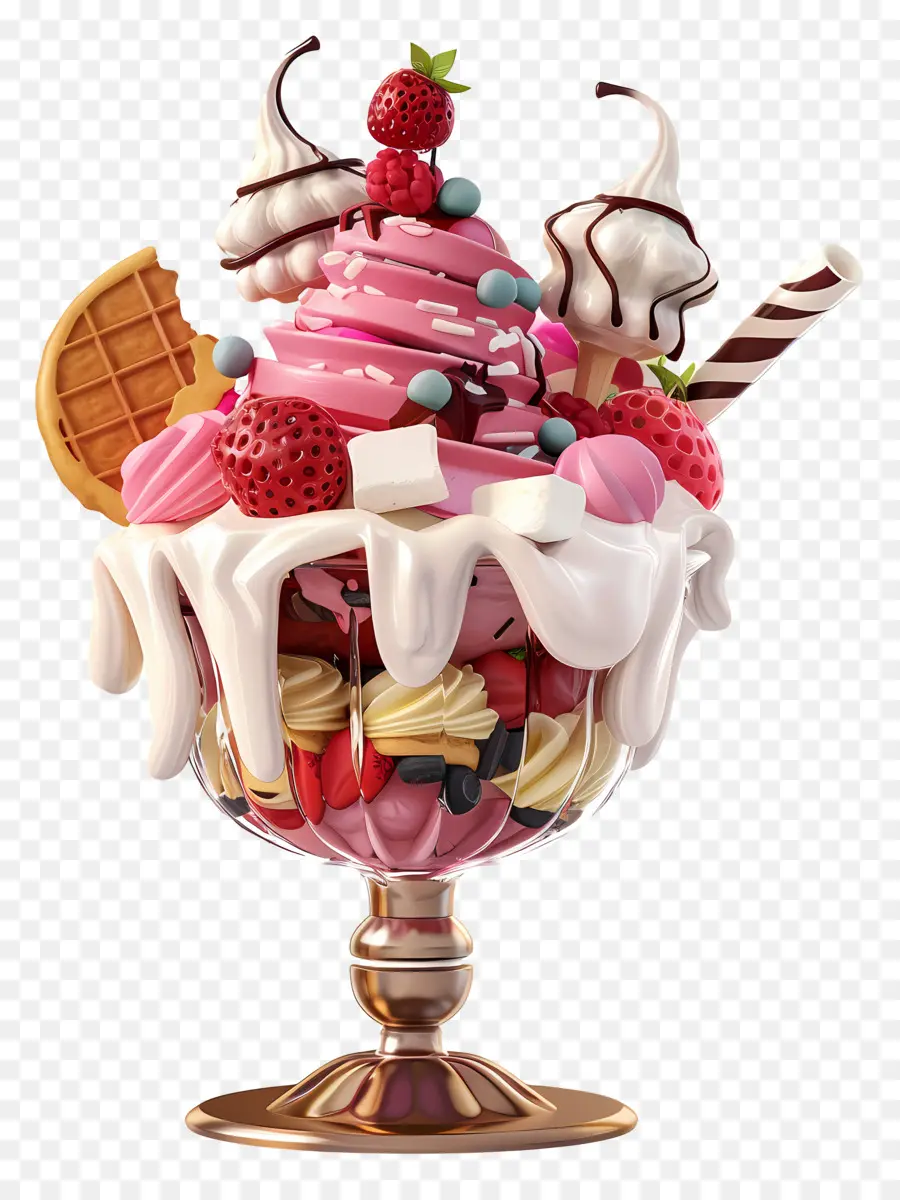 Sundae De Sorvete，Sobremesa PNG