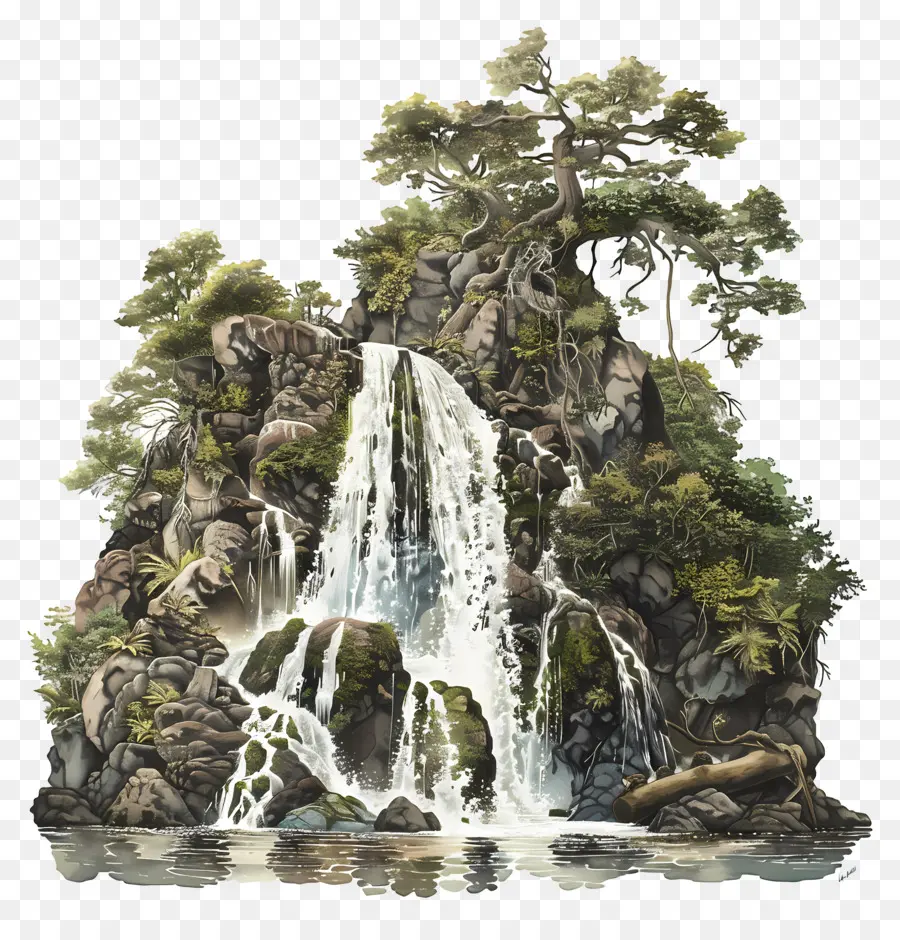 Cachoeira，Ilustra O De Cachoeira PNG