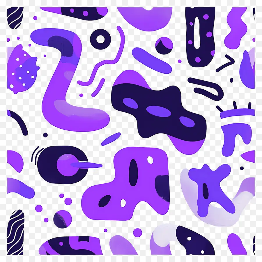 Fundo Roxo，Formas Abstratas PNG