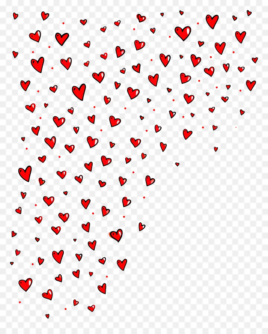 Fundo De Amor，Corações Vermelhos PNG