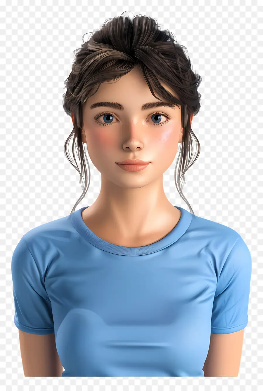 Mulher De Camisa，Garota Animada PNG