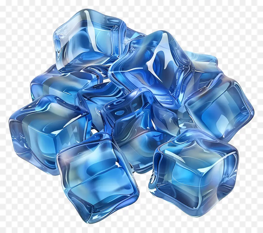 Gelo Azul，Cubos De Gelo Azuis PNG