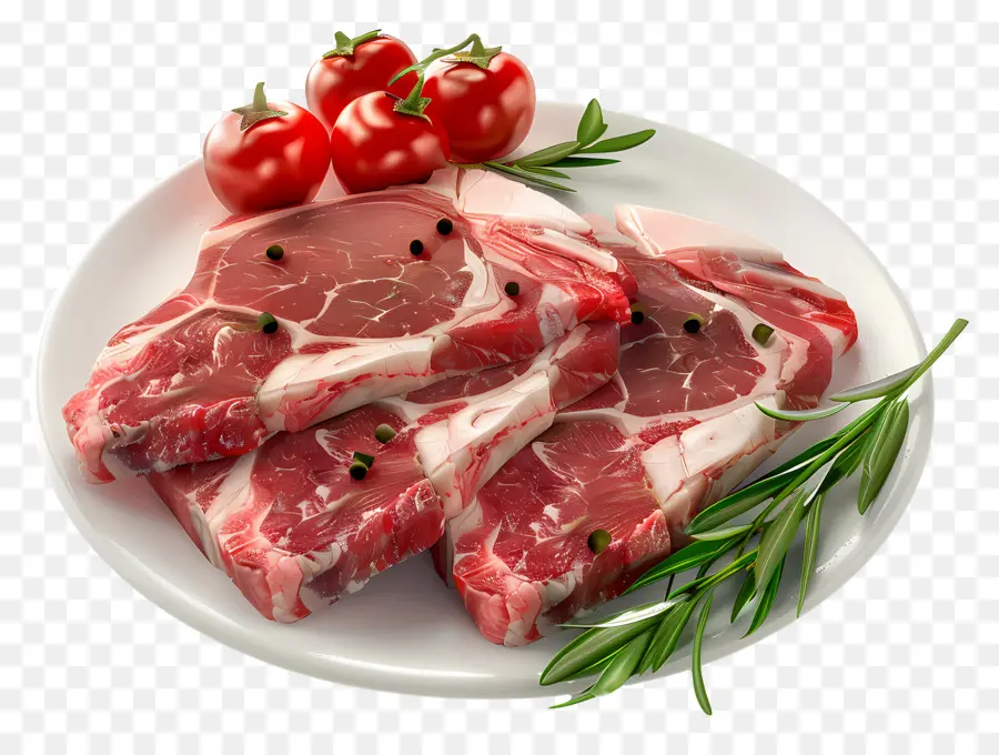 Carne Fresca，Carne Crua Com Tomate PNG