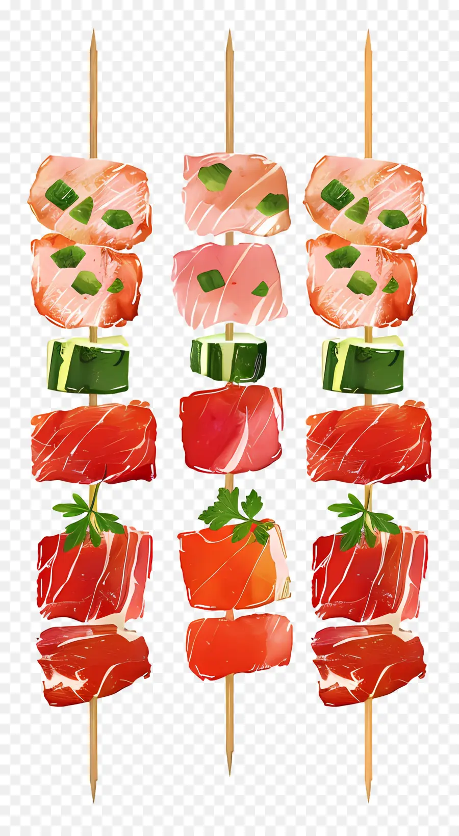 Espetos De Carne，Grade PNG