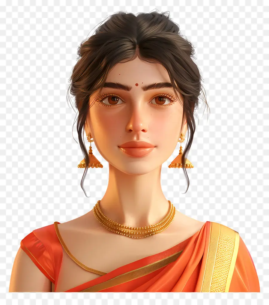 Mulher Em Saree，Mulher Elegante PNG