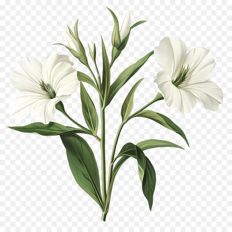 Flores Brancas，Florescer PNG