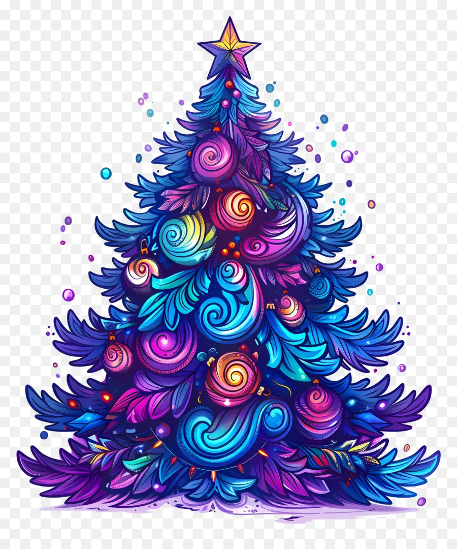 árvore De Natal，Árvore De Natal Colorida PNG