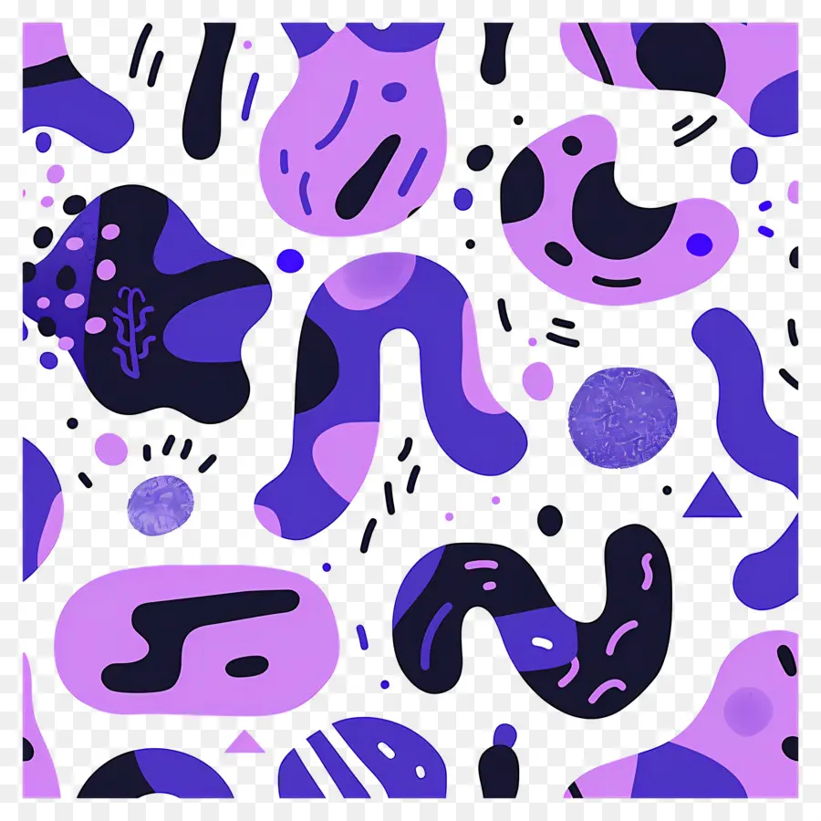 Fundo Roxo，Formas Abstratas PNG