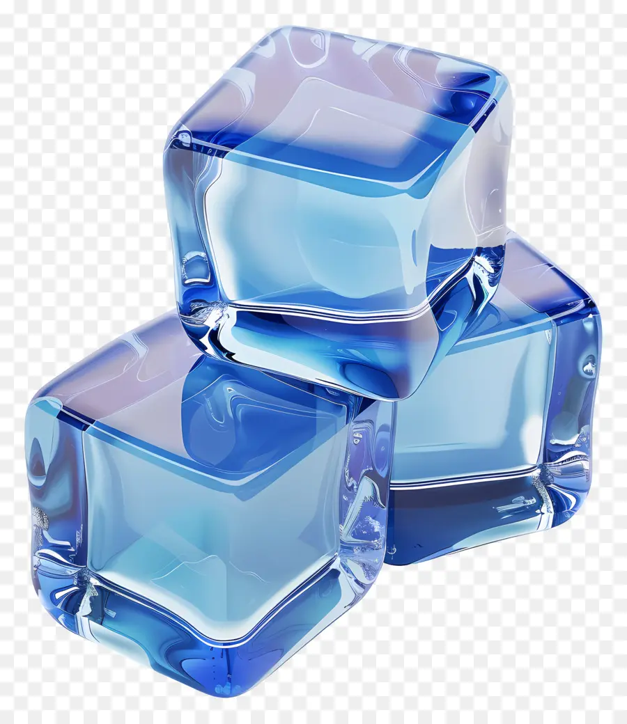 Gelo Azul，Cubos De Gelo PNG