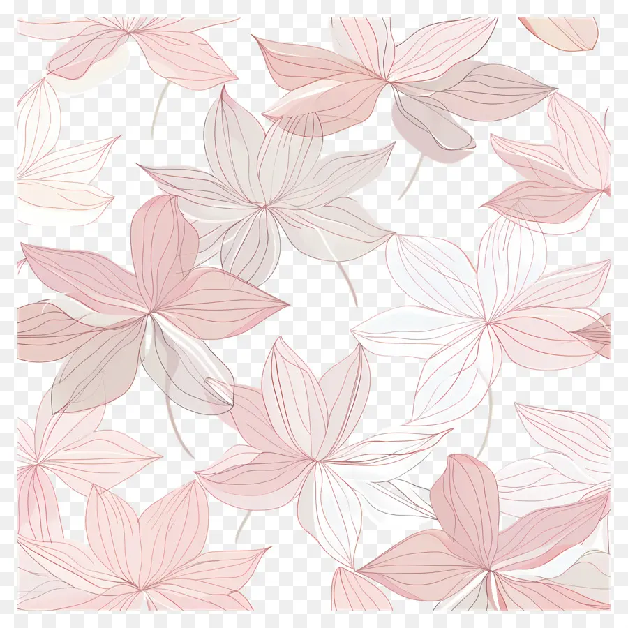 Fundo De Flor，Folhas Rosa PNG