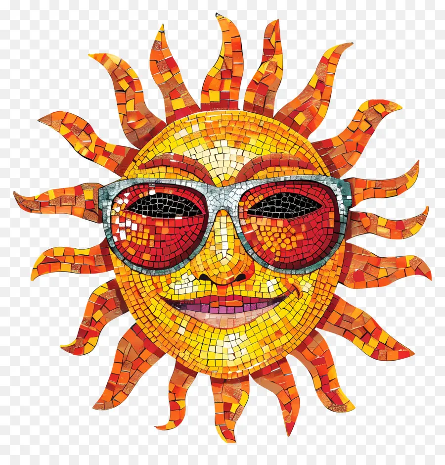 Sol De Desenho Animado，Sol Com óculos De Sol PNG