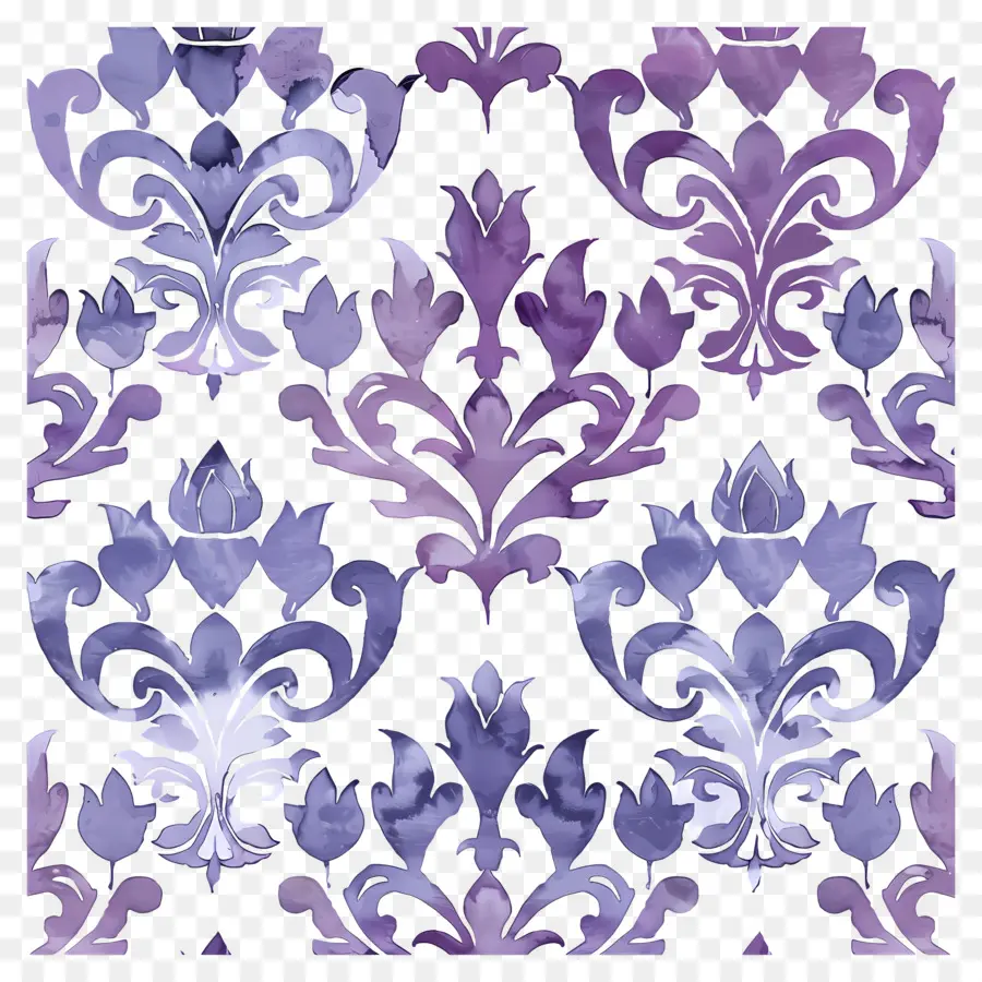 Fundo Roxo，Padrão Floral Roxo PNG